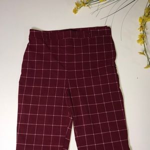 Super stretchy red plaid pants from Forever 21!